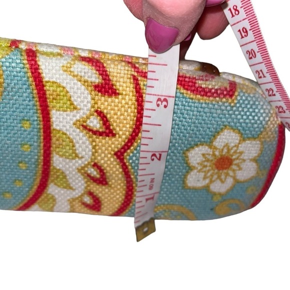 Spartina 449 Natural Linen Genuine Leather Shoulder Purse - Picture 9 of 16